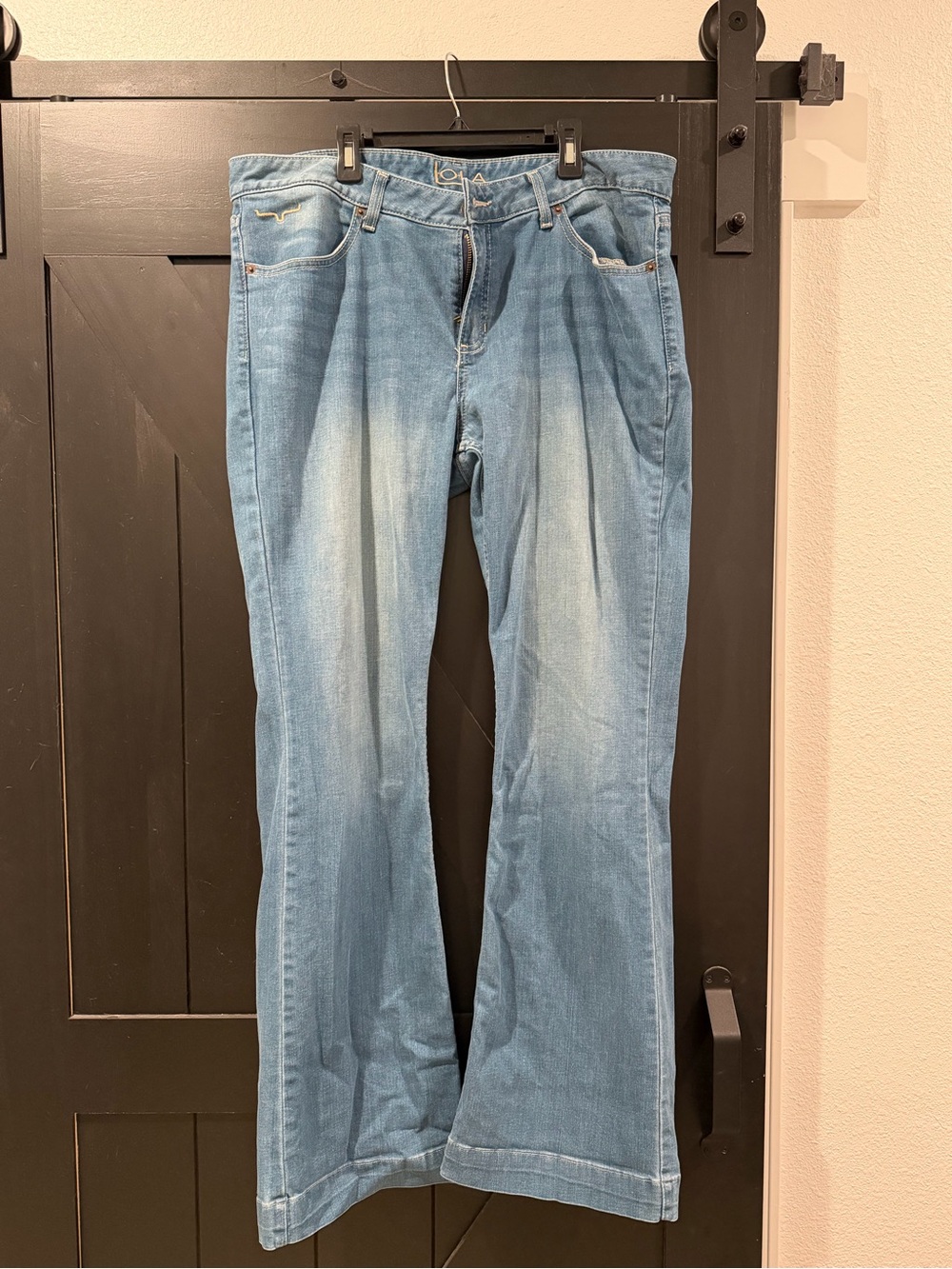 Kimes “Lola” Jeans - size 16/32 Mid-rise Flare & Trouser Fit
